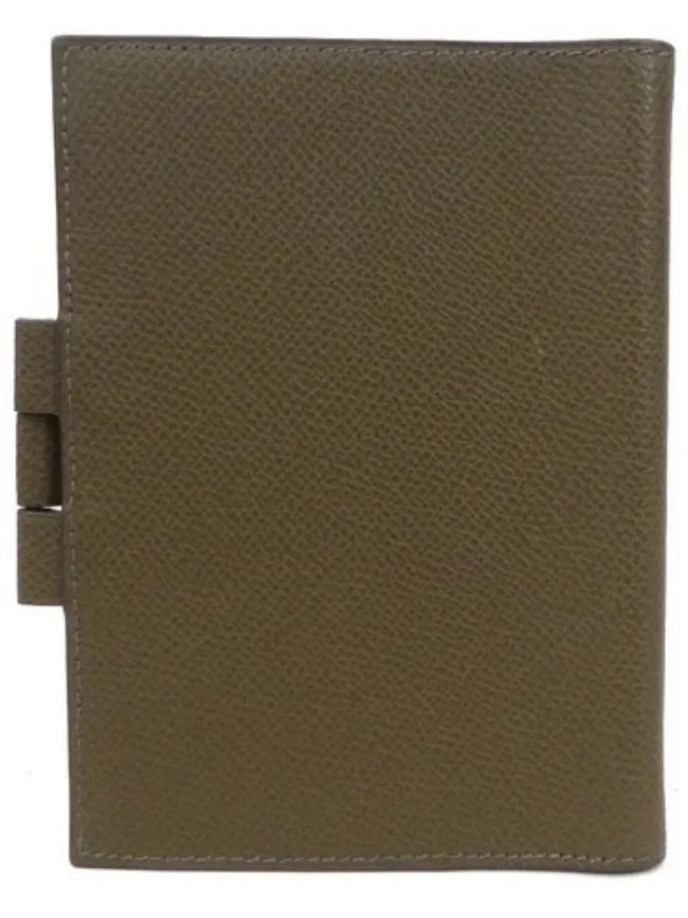 Auth HERMES Agenda/Note Cover Khaki Brown Leather - e60899a